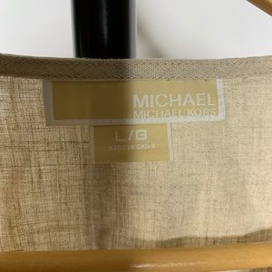 Michael Kors Tops - Michael Kors Tan Beaded V Neck Tunic Shirt Michael Kors Tops - Michael Kors Tan Beaded V Neck Tunic Shirt